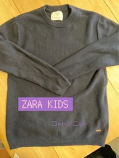 ザラキッズ　ZARA コットンニット　160サイズ　紺のサムネイル