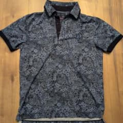 23GOLF 花柄ポロシャツ ダークブルーのサムネイル