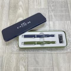COACH 万年筆＆ボールペンセット ケース付 未使用 未使用 COACH 万年筆 ボールペン 2本セット 専用ケース付き - メルカリ