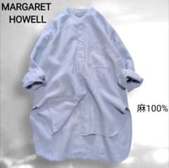 美品✨️マーガレットハウエル ソフトリネン 麻 長袖ロングシャツ