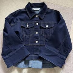 新品タグ付き】GU rokh ペプラムブルゾン Mサイズ ロク ペプテムデニム