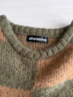 shesame チェック柄ニットセーター Mのサムネイル
