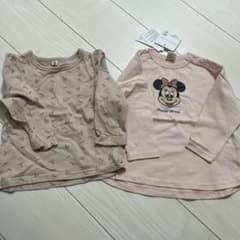 バースデイ　フタフタ　ミニーちゃん ロンT 2枚セット90のサムネイル