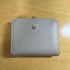 二つ折り財布 がま口 グレージュのサムネイル