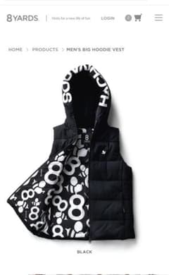 8YARDS BIG HOODIE VEST 新品タグ付きのサムネイル