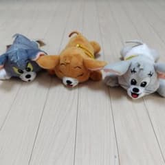 トムとジェリー　トム　ジェリー　タフィー　寝そべり　ぬいぐるみ