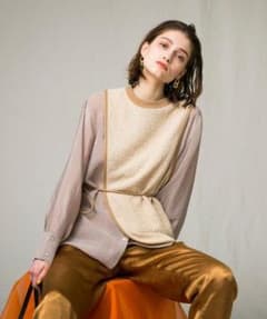Maison Special アシメジレ　ベージュのサムネイル