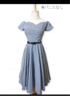 【美品】Pinup Closet  フレンチギンガムワンピースのサムネイル