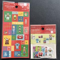 PIXAR 토이 스토리 카즈 디자인 스티커 & 플레이크 스티커 세트