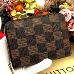 ルイヴィトン【未使用に近い】ダミエ　エベヌ　ジッピーパース　小銭入れ セール✨ ルイヴィトン ダミエ エベヌ ジッピーコインパース 小銭入れ