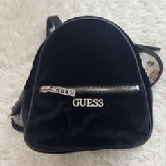 GUESS ベロア調 ミニリュック ブラックのサムネイル