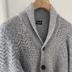 【極美品、値下げ】ドルモア　ウール　ショールカラー　ニットカーディガン　ザノーネ