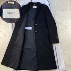 tabibito 様　GUCCI グッチ　チェスターコート　現行タグ GUCCI グッチ チェスターコート ネイビー 48 現行タグ - メルカリ