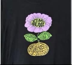 Stussy 花柄 Tシャツ サイズS ブラックのサムネイル