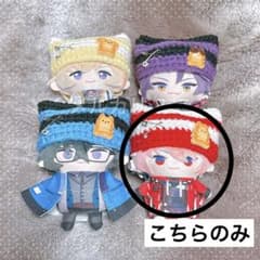 レッド×ホワイト にじぱぺ帽子♡10cmぬいぐるみ仕様 - メルカリ