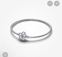 PANDORA ノベルティ 花 シルバー バングル ブレスレット - メルカリ