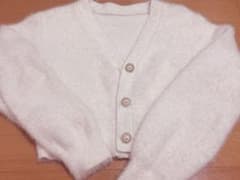 GRL フェザーニット カーディガン ホワイトのサムネイル