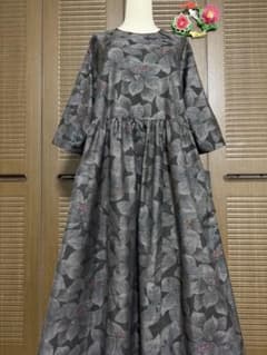 本場大島紬 泥染め ロングワンピース - メルカリ