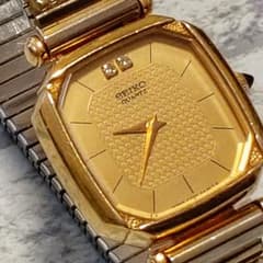 ヴィンテージ　セイコー　SGP クオーツ　腕時計　稼働品　2Pダイヤ　ゴールド ヴィンテージ セイコー SGP クオーツ 腕時計 稼働品 2Pダイヤ ゴールド