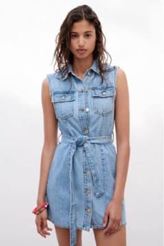 ZARA デニムワンピース　XSのサムネイル