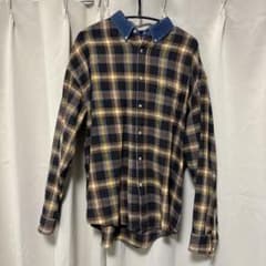 BLUE チェック柄 長袖シャツ Lサイズのサムネイル