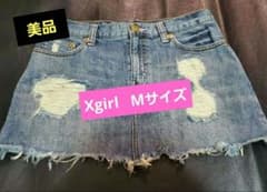 【土日値引き中！！】美品～Xgirl ダメージ加工 デニムミニスカート Mサイズのサムネイル
