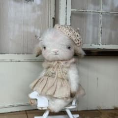 作家様 羊 ヒツジ テディベア アーティストベア アートドール ぬいぐるみ 優しい羊ちゃん アーティストベア テディベア 海外作家様 ハンドメイド