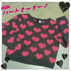 【値下げ☆】H&M☆ハート模様が可愛いセーター♪のサムネイル
