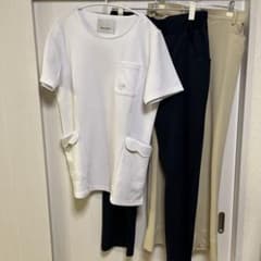 marie claire L ホワイトナース服➕パンツ二枚　セット marie claire L ホワイトナース服➕パンツ二枚 セット - メルカリ