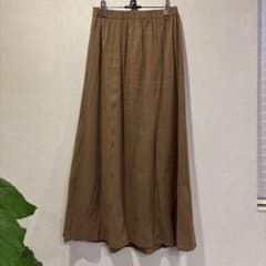 INDIVI インディヴィ ウエストゴム ロングスカート 36/S ブラウンのサムネイル