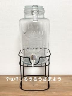 リビング ガラス ジャグ キーパー ドリンクサーバー 3.0L スタンド付属のサムネイル