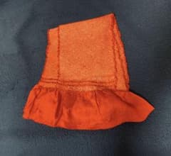 和装小物 帯揚げ 総絞り オレンジ リメイクにものサムネイル