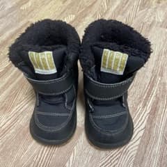 ファー付き黒長靴 ベビー用のサムネイル