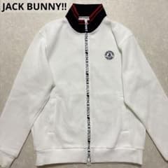ジャックバニー★ロゴ総柄★ストレッチ★ジップジャケット【メンズ サイズ5（L）】 ジャックバニー☆ロゴ☆ストレッチ☆ジップジャケット【メンズ サイズ6