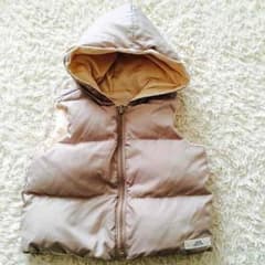 ウルテ様専用☆bebeリバーシブルダウンベスト90cmのサムネイル