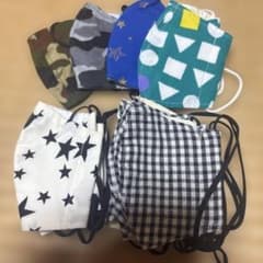 子供用布マスク 12枚セット ハンドメイド　男の子用のサムネイル