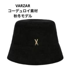 VARZAR コーデュロイ　バケットハット　黒　秋冬　帽子のサムネイル