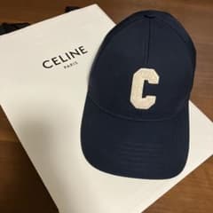 CELINE Cパッチネイビーキャップ CELINE Cパッチネイビーキャップ - メルカリ