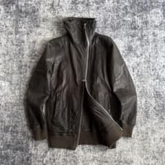 00s 'asymmetry'Leather Jacket ekam系 - メルカリ