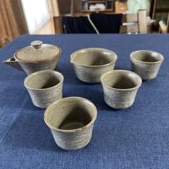 萬古焼？三島手煎茶器セットのサムネイル