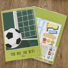 [신품 미사용] ② 축구 보내기 색지 세트