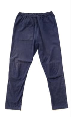 もんぺ 久留米絣 無地 ネイビー Mサイズ 綿100% うなぎの寝床 日本製