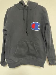 Champion ブラック フード付きパーカー Lのサムネイル