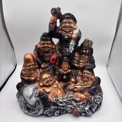 七福神 置物 開運 縁起物 商売繁盛 昭和レトロ 陶器製 - メルカリ