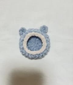 ハンドメイド 缶バッジ カバー キーホルダー 推し活 ケース くま ふわふわのサムネイル