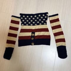 【正規品】d.i.a. 星条旗柄 アームウォーマー ニット　トップス d.i.a. 星条旗柄 アームウォーマー ニット トップス y2k