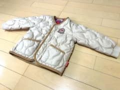 MIKIHOUSE ミキハウス キルティング ダウン ジャケット ベージュ 90のサムネイル
