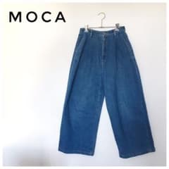 MOCA  ワイドパンツ　デニム　M  ブルー　青のサムネイル