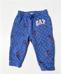baby GAP 花柄 スウェットパンツ ブルー 6-12monthsのサムネイル