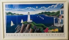 初売り　大型風景画　ト-マスマックナイト　絵画　美術品　インテリア　海　灯台 大型風景画 ト-マスマックナイト 絵画 美術品 インテリア 海 灯台